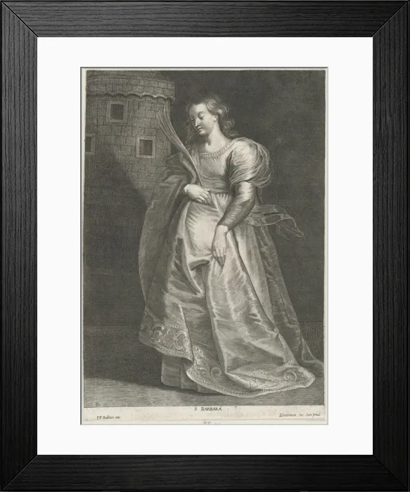Framed Print : Saint Barbara, ca. 1615-75. Creator: Lucas Vorsterman Framed Print : Saint Barbara, ca. 1615-75. Creator: Lucas Vorsterman