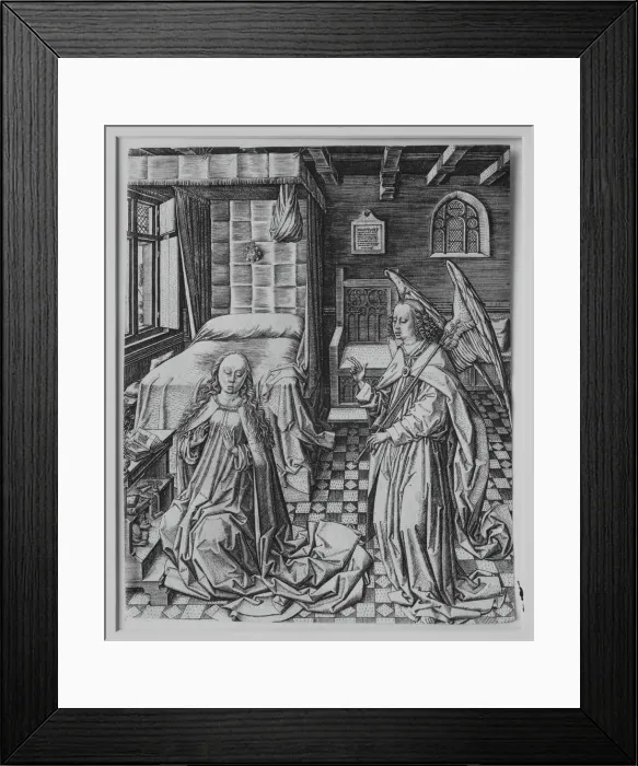 Framed Print : The Annunciation, late 15th century. Creator: Master FVB Framed Print : The Annunciation, late 15th century. Creator: Master FVB