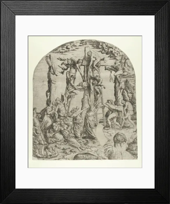 Framed Print : Descent from the Cross, 1543. Creator: Master IQV Framed Print : Descent from the Cross, 1543. Creator: Master IQV