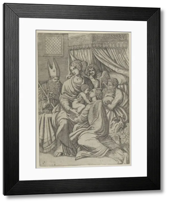 Framed Print : Madonna of Saint Margaret, ca. 1543. Creator: Master IQV Framed Print : Madonna of Saint Margaret, ca. 1543. Creator: Master IQV