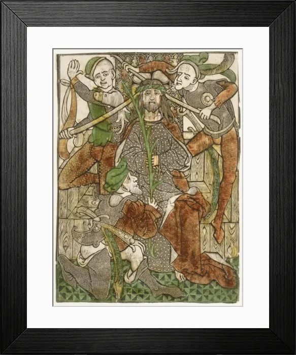 Framed Print : Christ Crowned with Thorns, ca. 1470-80. Creator: Master of Jesus in Bethany Framed Print : Christ Crowned with Thorns, ca. 1470-80. Creator: Master of Jesus in Bethany