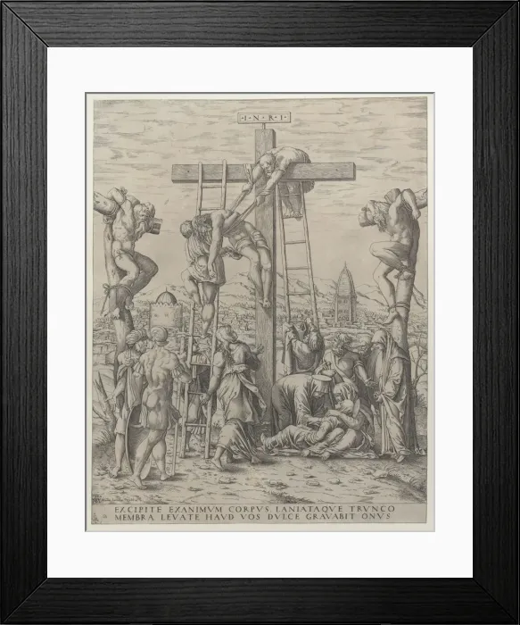 Framed Print : The Descent from the Cross, 1570. Creator: Mario Cartaro Framed Print : The Descent from the Cross, 1570. Creator: Mario Cartaro
