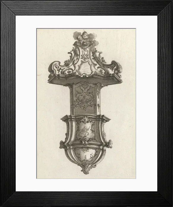 Framed Print : Design for a Pulpit, Plate 3 from an Untitled Series of Pulpit Designs, Pri... Printed ca. 1750-56. Creator: Martin Engelbrecht Framed Print : Design for a Pulpit, Plate 3 from an Untitled Series of Pulpit Designs, Pri... Printed ca. 1750-56. Creator: Martin Engelbrecht