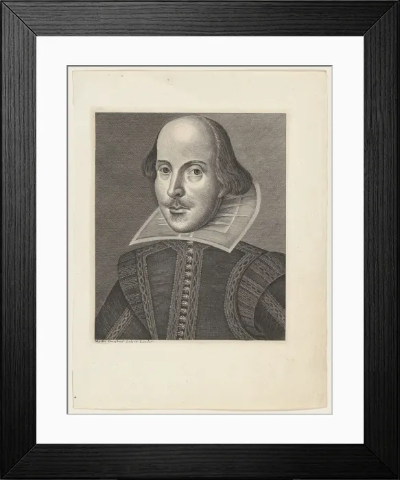 Framed Print : William Shakespeare, 19th century. Creator: Unknown Framed Print : William Shakespeare, 19th century. Creator: Unknown