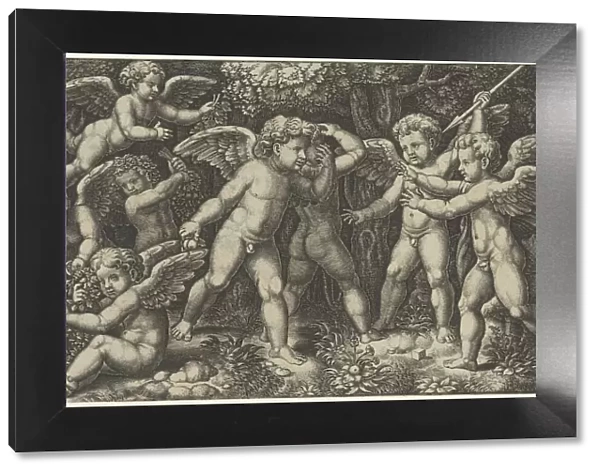 Eight putti playing, 1530-60. Creator: Master of the Die