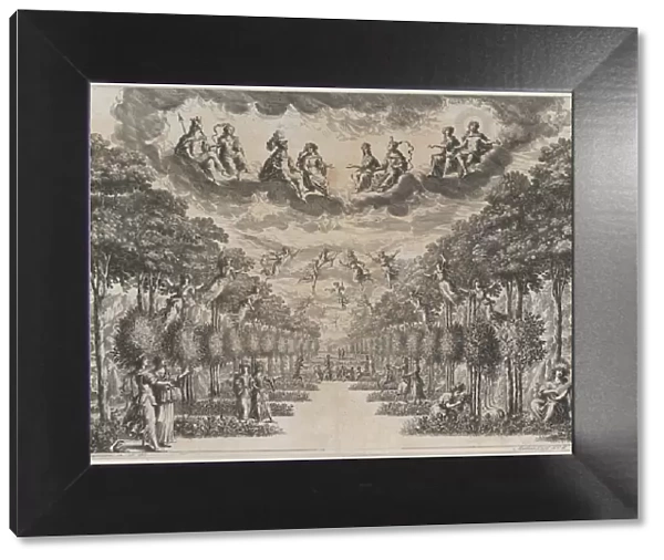 The Elysian Fields; set design from La Monarchia Latina Trionfante, 1678. Creator: Mathaus Küsel