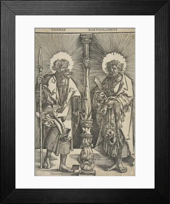 Framed Print : Sts. Thomas and Bartholomew, 1518. Creator: Monogrammist G. Z Framed Print : Sts. Thomas and Bartholomew, 1518. Creator: Monogrammist G. Z