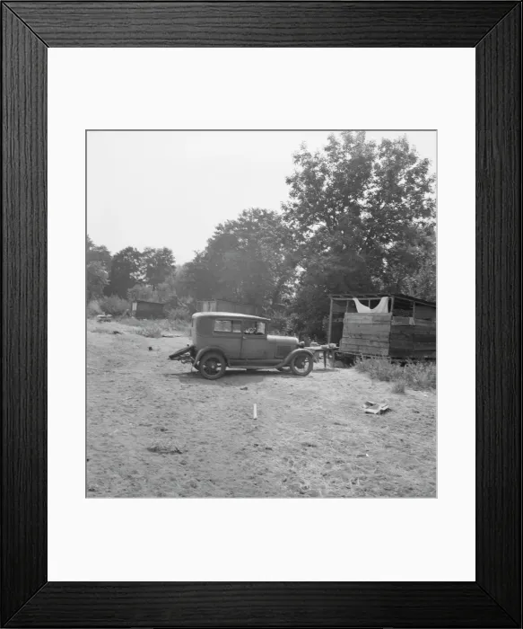 Framed Print : [Hop pickers camp?], 1939. Creator: Dorothea Lange