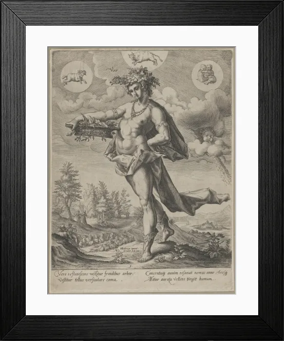 Framed Print : Spring from the series The Four Seasons, 1589-1600. Creator: Matthaeus Greuter Framed Print : Spring from the series The Four Seasons, 1589-1600. Creator: Matthaeus Greuter