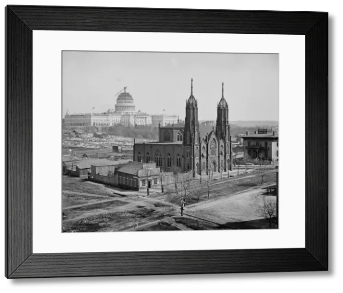 Framed Print : Trinity Episcopal Church, Washington DC, 1862. Creator: George N. Barnard Framed Print : Trinity Episcopal Church, Washington DC, 1862. Creator: George N. Barnard