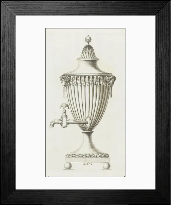 Framed Print : Hot Water Urn, ca. 1790. Creator: Matthew Boulton Framed Print : Hot Water Urn, ca. 1790. Creator: Matthew Boulton