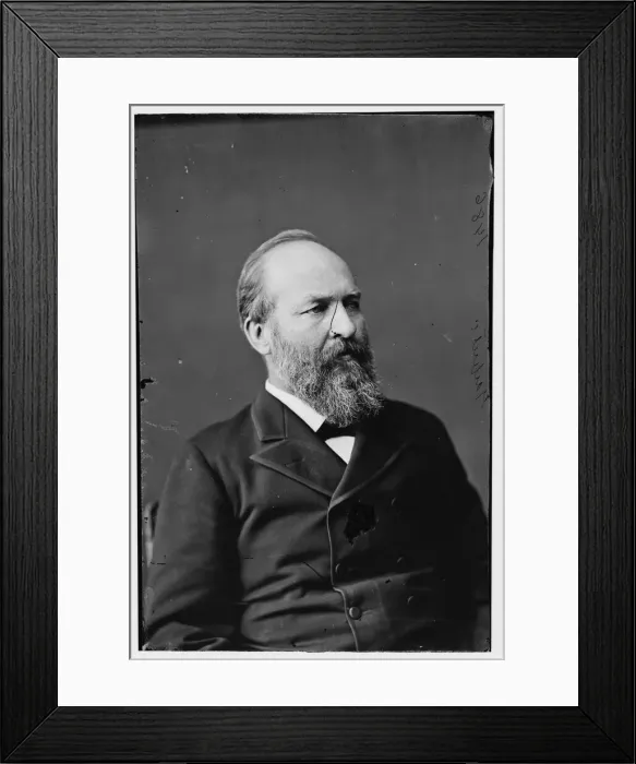 Framed Print : President James A. Garfield, between 1870 and 1880. Creator: Unknown Framed Print : President James A. Garfield, between 1870 and 1880. Creator: Unknown