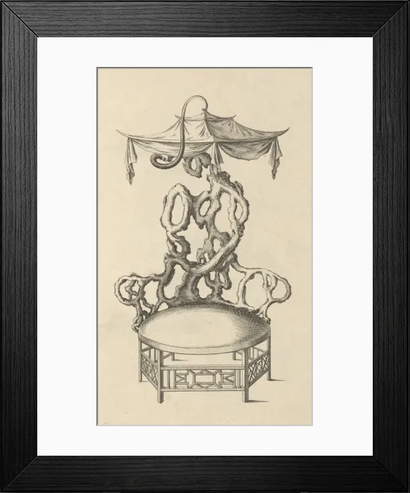 Framed Print : Plate 66. Arm Chair, 1754. Creator: Matthew Darly Framed Print : Plate 66. Arm Chair, 1754. Creator: Matthew Darly