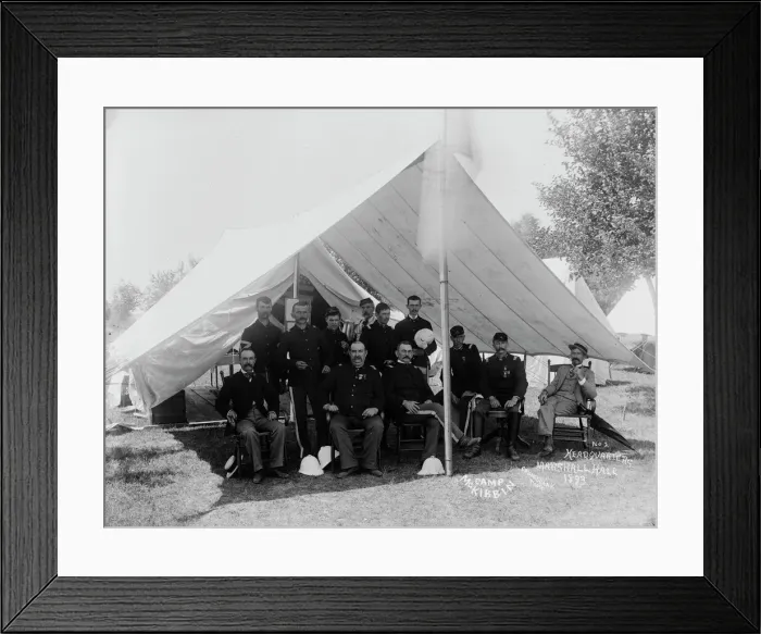 Framed Print : Headquarters, [Camp McKibbin, Maryland], 1893. Creator: William Cruikshank