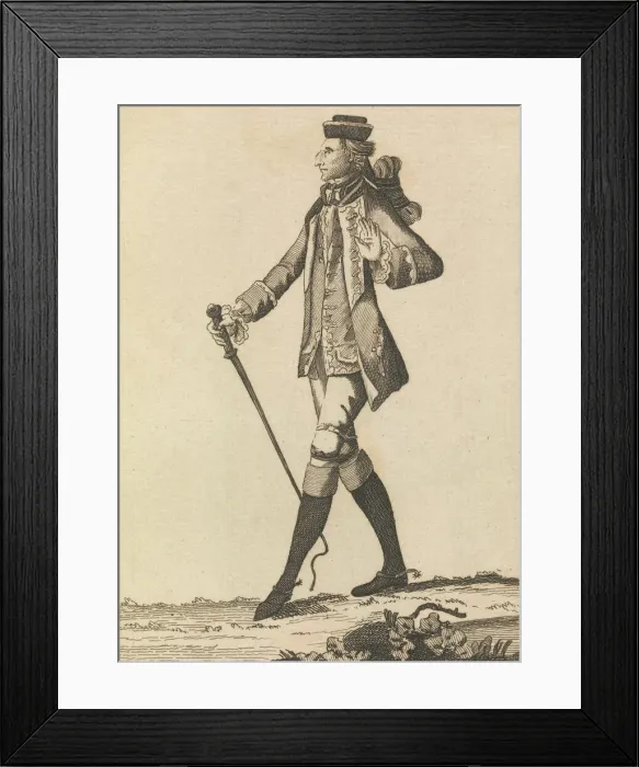 Framed Print : The Turf Macaroni, January 2, 1771. Creator: Matthew Darly