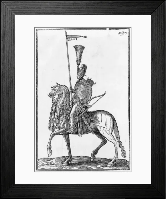 Framed Print : [Wohlgerissene und geschnittene Figuren... ], ca. 1619-26. Creator: Melchior Lorck