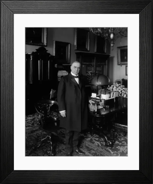 Framed Print : President William McKinley at the White House, Monday, Nov. 27, 1900. Creator: Levin Handy Framed Print : President William McKinley at the White House, Monday, Nov. 27, 1900. Creator: Levin Handy