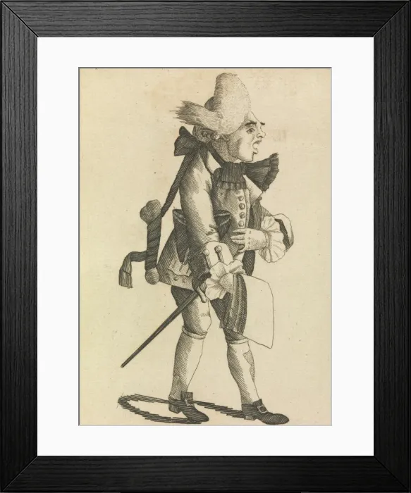 Framed Print : The French Marrow-bone Singer, October 1, 1771. Creator: Matthew Darly Framed Print : The French Marrow-bone Singer, October 1, 1771. Creator: Matthew Darly