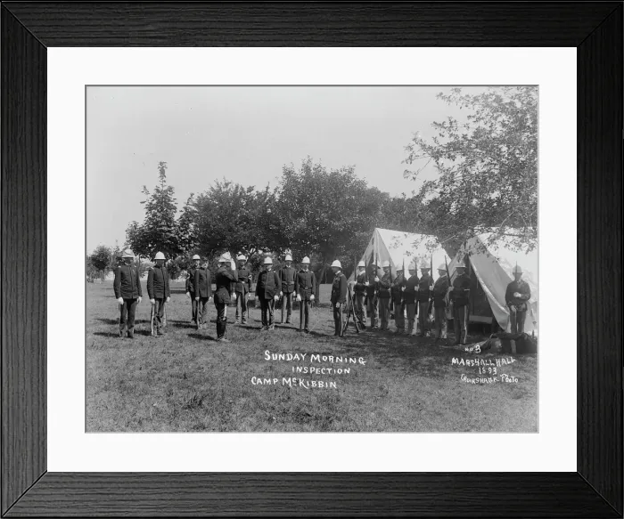 Framed Print : Sunday morning inspection, 1893. Creator: William Cruikshank Framed Print : Sunday morning inspection, 1893. Creator: William Cruikshank