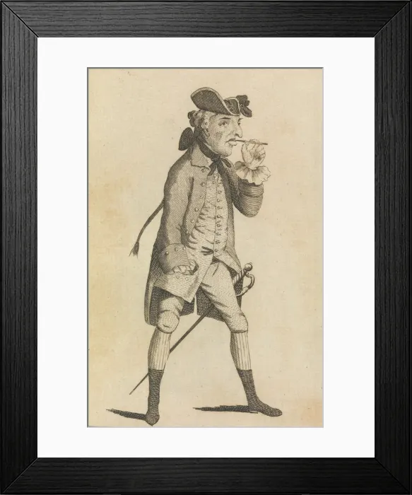 Framed Print : A Half Pay Officer Who Has Been at Dinner with Captain Broad, October 26, 1771. Creator: Matthew Darly Framed Print : A Half Pay Officer Who Has Been at Dinner with Captain Broad, October 26, 1771. Creator: Matthew Darly
