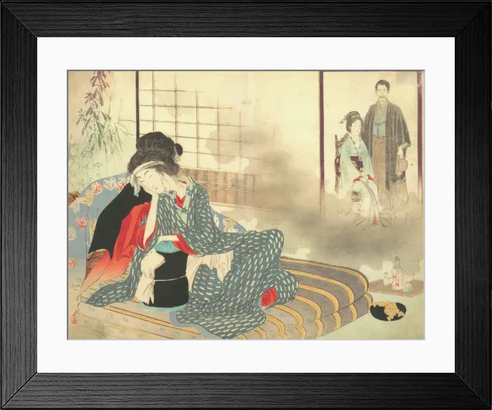 Framed Print : Surgical Ward (Gekashitsu) from Bugei Kurabu (Literary Club), ca. 1906. ca. 1906. Creator: Mizuno Toshikata Framed Print : Surgical Ward (Gekashitsu) from Bugei Kurabu (Literary Club), ca. 1906. ca. 1906. Creator: Mizuno Toshikata