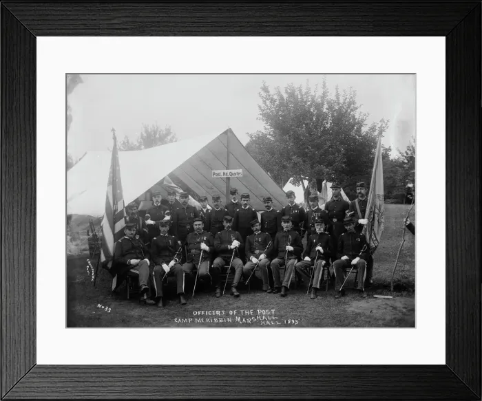 Framed Print : Officers of the Post, 1893. Creator: William Cruikshank Framed Print : Officers of the Post, 1893. Creator: William Cruikshank