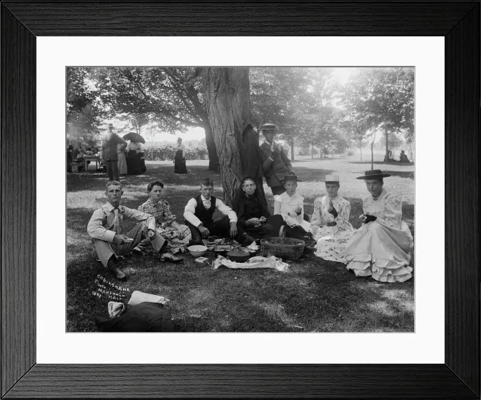 Framed Print : Group - Marshall Hall, Maryland, 1893. Creator: William Cruikshank Framed Print : Group - Marshall Hall, Maryland, 1893. Creator: William Cruikshank