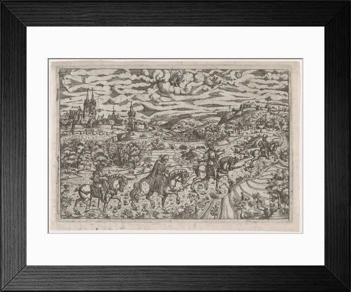 Framed Print : The Abduction of Hieronymus Paumgartner, ca. 1545. Creator: Mathias Zundt Framed Print : The Abduction of Hieronymus Paumgartner, ca. 1545. Creator: Mathias Zundt