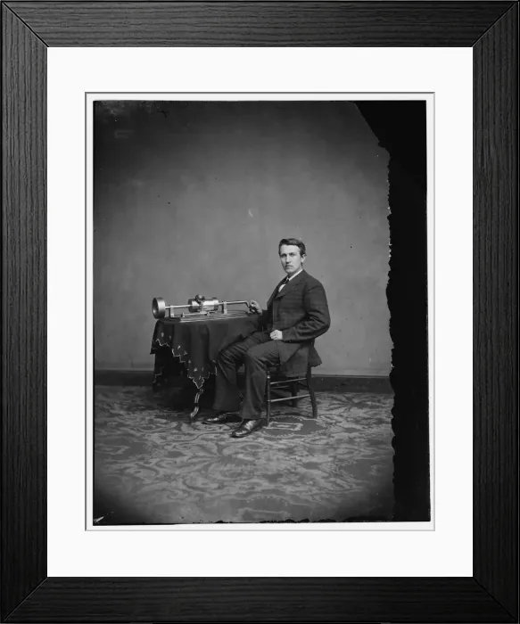 Framed Print : Thomas Edison, 1878. Creator: Unknown Framed Print : Thomas Edison, 1878. Creator: Unknown