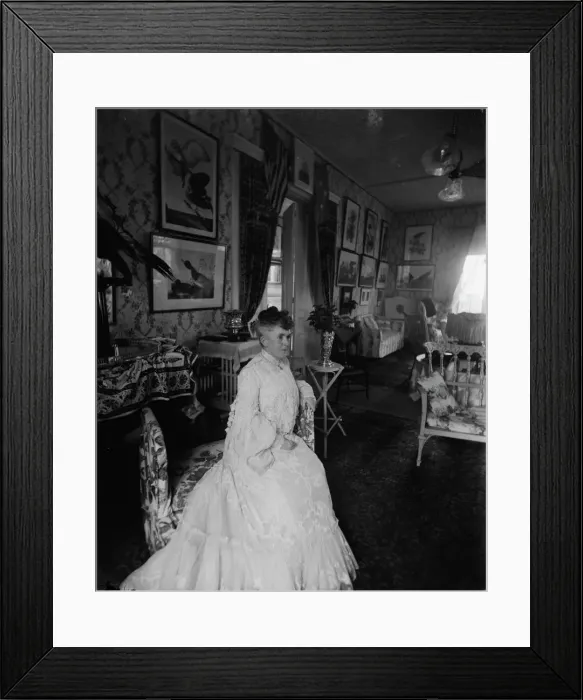 Framed Print : Dewey, Mrs. Wife of Adm. seated in home presented by public, about 1902, between 1890 and 1910. Creator: Levin Handy Framed Print : Dewey, Mrs. Wife of Adm. seated in home presented by public, about 1902, between 1890 and 1910. Creator: Levin Handy