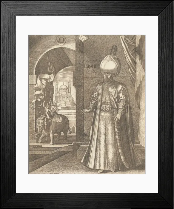 Framed Print : Sultan Süleyman and the Süleymaniye Mosque, Constantinople, 1574 (or earlier), alter... 1559-1688. Creator: Melchior Lorck Framed Print : Sultan Süleyman and the Süleymaniye Mosque, Constantinople, 1574 (or earlier), alter... 1559-1688. Creator: Melchior Lorck