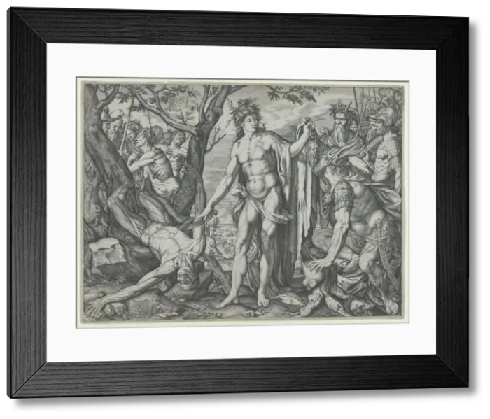 Framed Print : Apollo and Marsyas and the Judgment of Midas, 1581. Creator: Melchior Meier Framed Print : Apollo and Marsyas and the Judgment of Midas, 1581. Creator: Melchior Meier