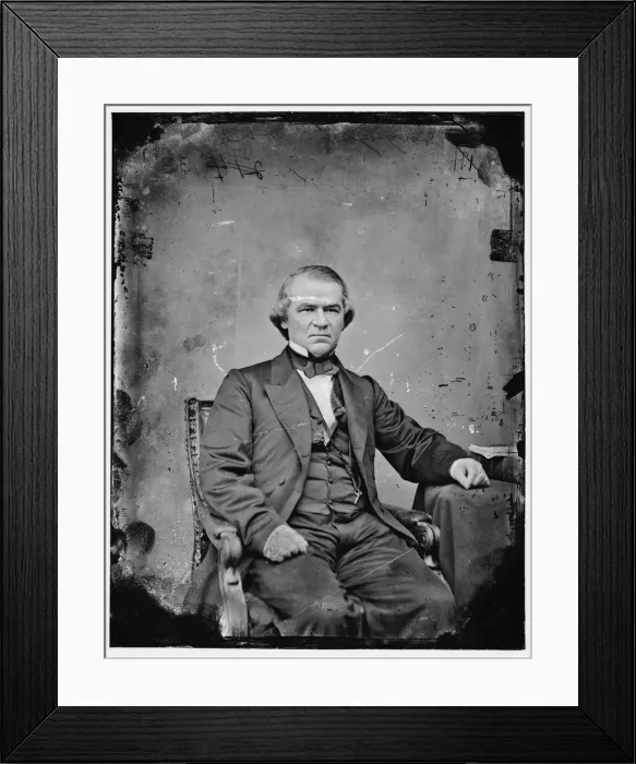 Framed Print : Andrew Johnson, between 1860 and 1875. Creator: Unknown Framed Print : Andrew Johnson, between 1860 and 1875. Creator: Unknown