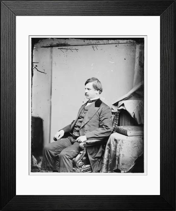 Framed Print : Nathaniel Prentice Banks of Massachusetts, between 1860 and 1875. Creator: Unknown Framed Print : Nathaniel Prentice Banks of Massachusetts, between 1860 and 1875. Creator: Unknown