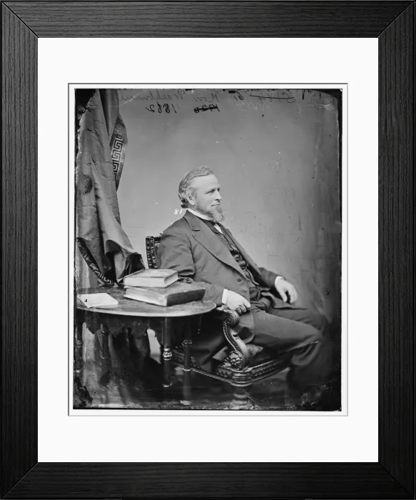 Framed Print : William Barrett Washburn of Massachusetts, between 1860 and 1875. Creator: Unknown Framed Print : William Barrett Washburn of Massachusetts, between 1860 and 1875. Creator: Unknown