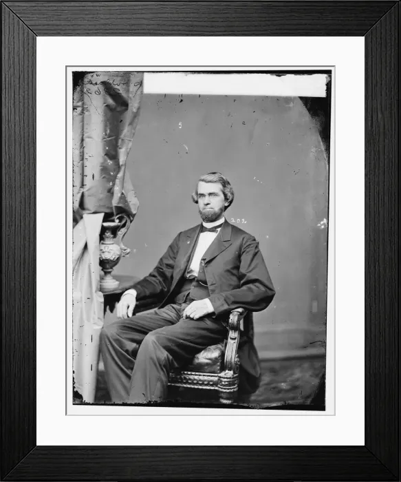 Framed Print : Chester Dorman Hubbard of West Virginia, between 1860 and 1875. Creator: Unknown Framed Print : Chester Dorman Hubbard of West Virginia, between 1860 and 1875. Creator: Unknown