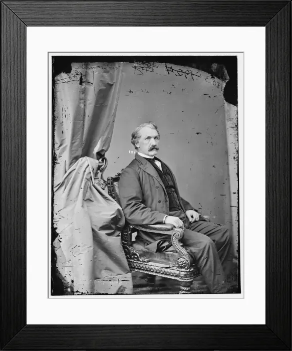 Framed Print : Unidentified man McCormick scratched on plate, between 1860 and 1875. Creator: Unknown Framed Print : Unidentified man McCormick scratched on plate, between 1860 and 1875. Creator: Unknown