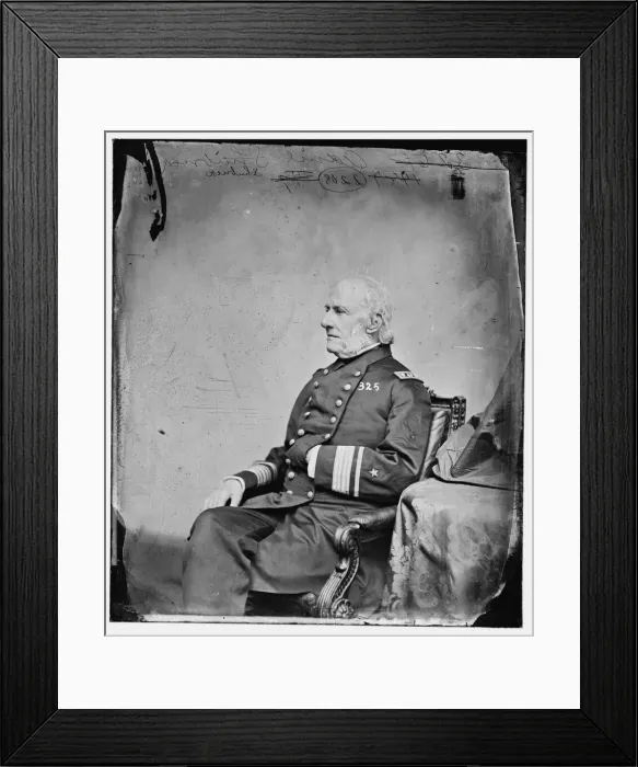 Framed Print : Admiral William Branford Shubrick, US Navy, between 1860 and 1875. Creator: Unknown