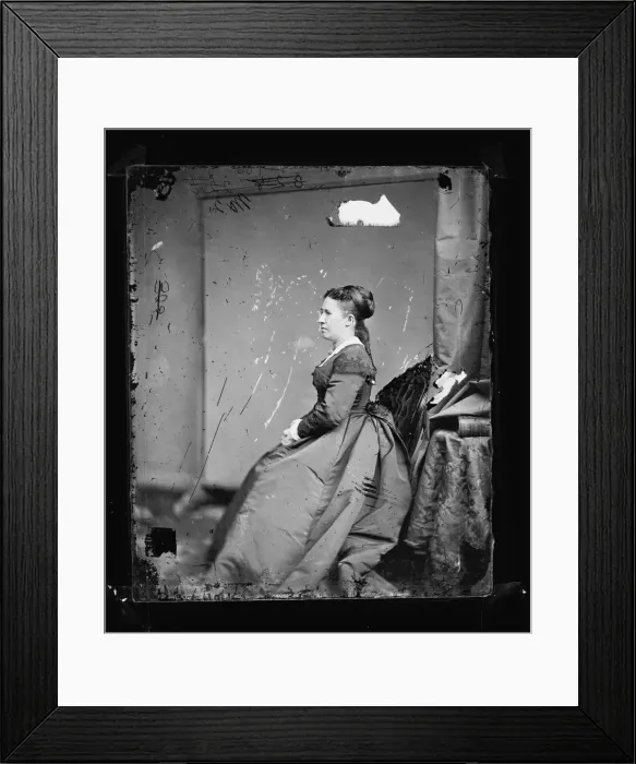 Framed Print : Mrs. U. S. Grant, between 1860 and 1875. Creator: Unknown Framed Print : Mrs. U. S. Grant, between 1860 and 1875. Creator: Unknown
