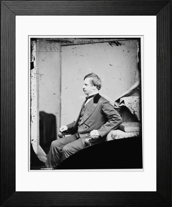 Framed Print : Nathaniel Prentice Banks of Massachusetts, between 1860 and 1875. Creator: Unknown Framed Print : Nathaniel Prentice Banks of Massachusetts, between 1860 and 1875. Creator: Unknown