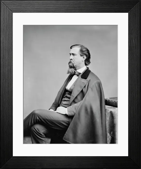 Framed Print : Daniel Wolsey Voorhees, between 1860 and 1875. Creator: Unknown Framed Print : Daniel Wolsey Voorhees, between 1860 and 1875. Creator: Unknown