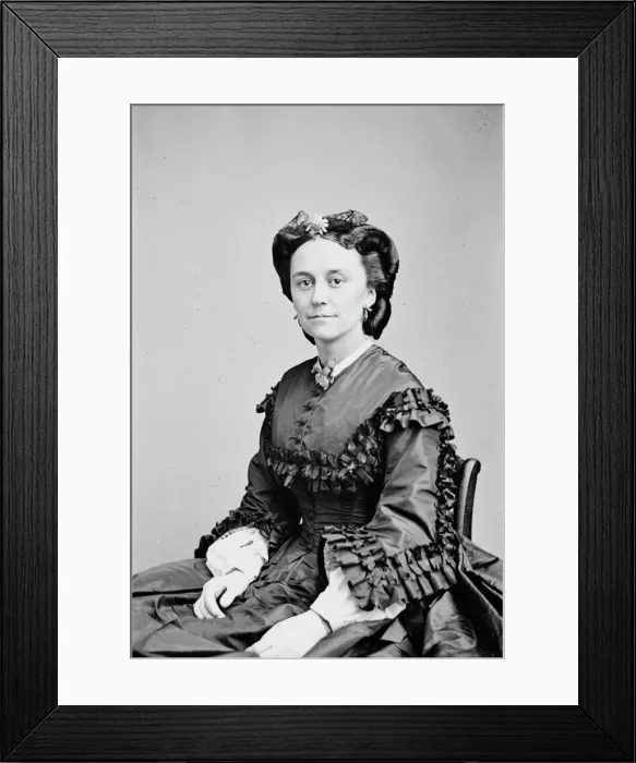 Framed Print : Mrs. George B. McClellan, between 1855 and 1865. Creator: Unknown Framed Print : Mrs. George B. McClellan, between 1855 and 1865. Creator: Unknown