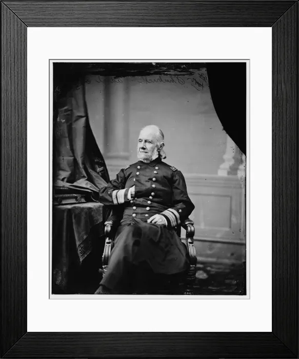 Framed Print : Admiral William Branford Shubrick, US Navy, between 1860 and 1875. Creator: Unknown Framed Print : Admiral William Branford Shubrick, US Navy, between 1860 and 1875. Creator: Unknown
