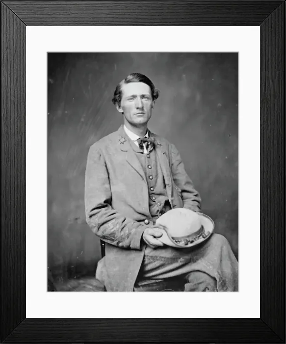 Framed Print : Colonel John S. Mosby, C. S. A. between 1860 and 1875. Creator: Unknown Framed Print : Colonel John S. Mosby, C. S. A. between 1860 and 1875. Creator: Unknown