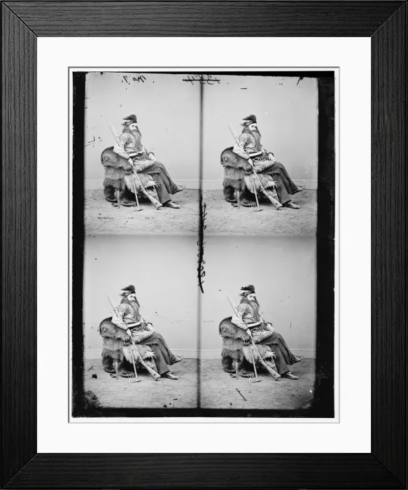 Framed Print : Seth Kinman, between 1860 and 1875. Creator: Unknown Framed Print : Seth Kinman, between 1860 and 1875. Creator: Unknown