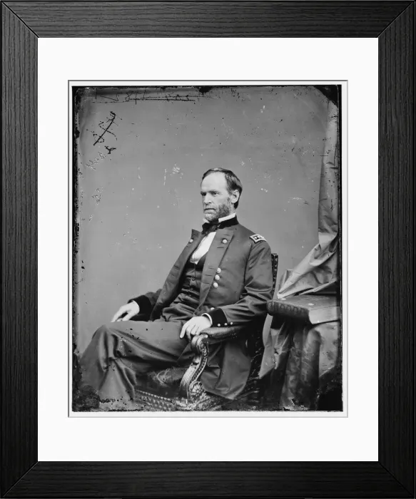 Framed Print : General William T. Sherman, US Army, 1869. Creator: Unknown Framed Print : General William T. Sherman, US Army, 1869. Creator: Unknown