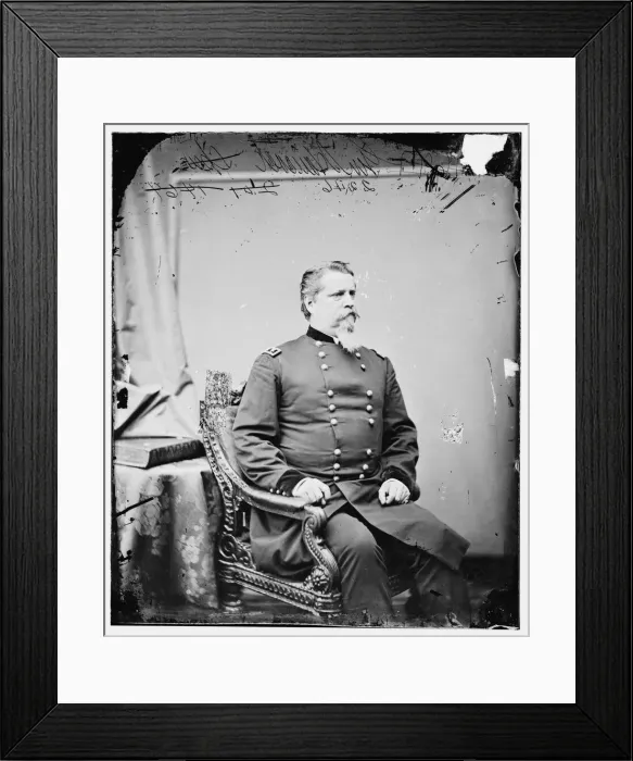 Framed Print : General Winfield Scott Hancock, US Army, between 1860 and 1875. Creator: Unknown Framed Print : General Winfield Scott Hancock, US Army, between 1860 and 1875. Creator: Unknown