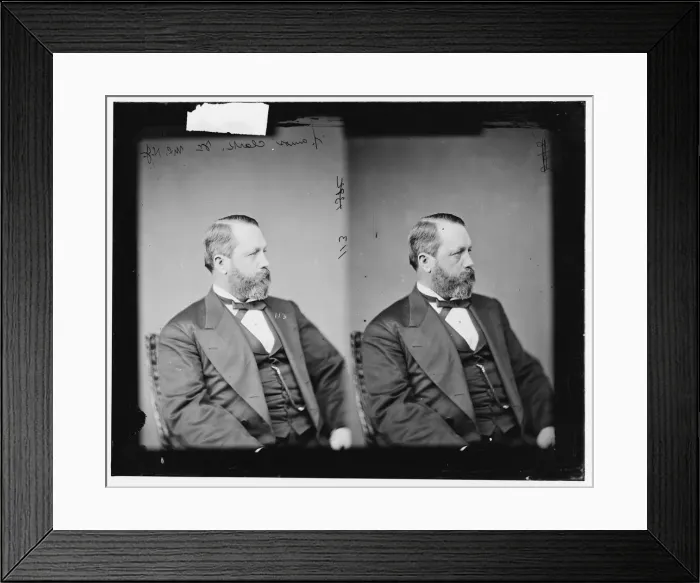 Framed Print : Amos Clark Jr. of New Jersey, between 1865 and 1880. Creator: Unknown Framed Print : Amos Clark Jr. of New Jersey, between 1865 and 1880. Creator: Unknown