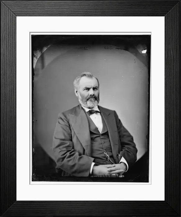 Framed Print : James Harvey Slater of Oregon, 1865-1880. Creator: Unknown Framed Print : James Harvey Slater of Oregon, 1865-1880. Creator: Unknown