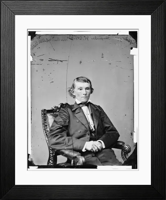 Framed Print : Alexander Hamilton Stephens of Georgia, Vice Pres. of Confederacy, between 1865 and 1880. Creator: Unknown Framed Print : Alexander Hamilton Stephens of Georgia, Vice Pres. of Confederacy, between 1865 and 1880. Creator: Unknown